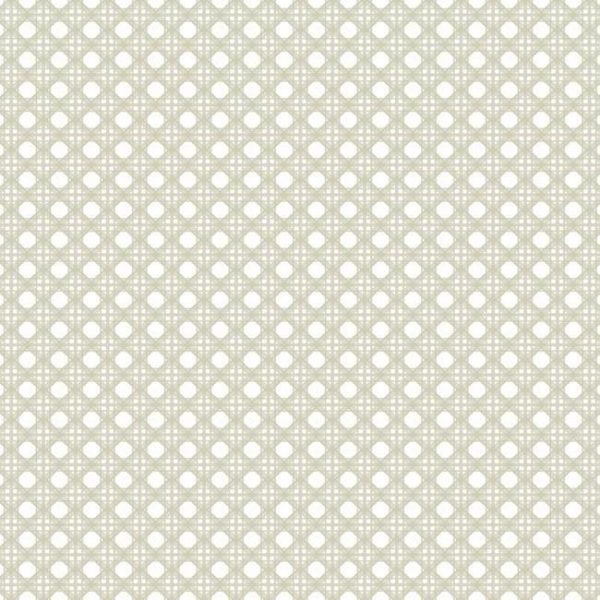 Papel pintado estilo dibujo pequeño color beige Rattan Overlay Lattice CY1522