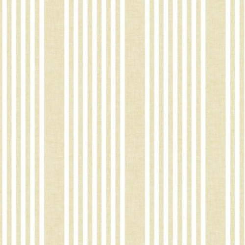 Papel pintado de estilo rayas en color amarillo French Linen SR1585