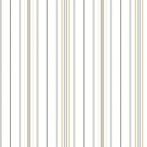 Papel pintado de estilo rayas en color amarillo-azul-blanco Wide Pinstripe SR1622