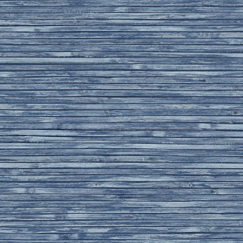 Papel pintado estilo símil fibra natural liso en color azul Bellport wooden EC81302