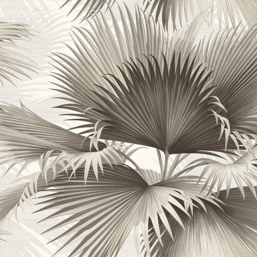 Papel pintado estilo tropical en color gris Summer Palm PC40100