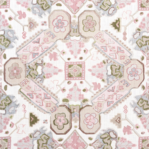 Tela de estilo estampado varios en tonos de color rosa Persian Carpet F910827