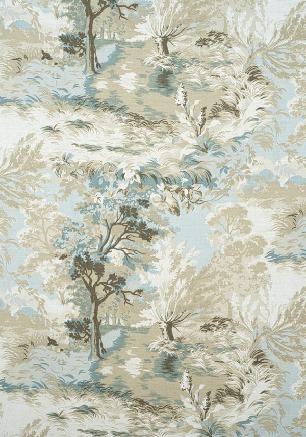 Tela de estilo escenas en tonos de color beige Lincoln Toile F910865