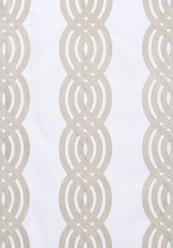 Tela de estilo estampado varios en color beige Braid Embroidery W710804