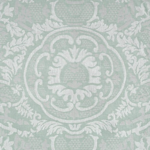 Lincoln Toile Green and Beige Fabric F910866 by Thibaut Fabrics