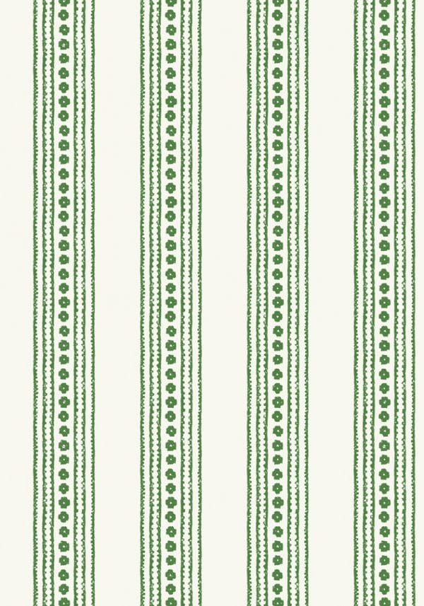 Papel pintado de estilo rayas en color verde New Haven Stripe T10607