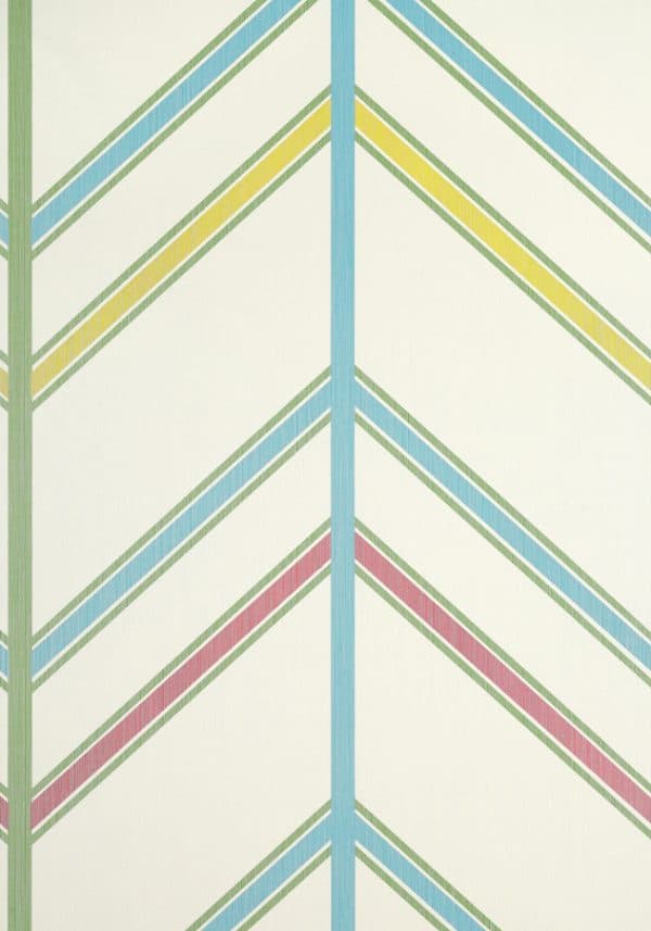 Papel pintado de zig zag en multicolor Ventura T14358