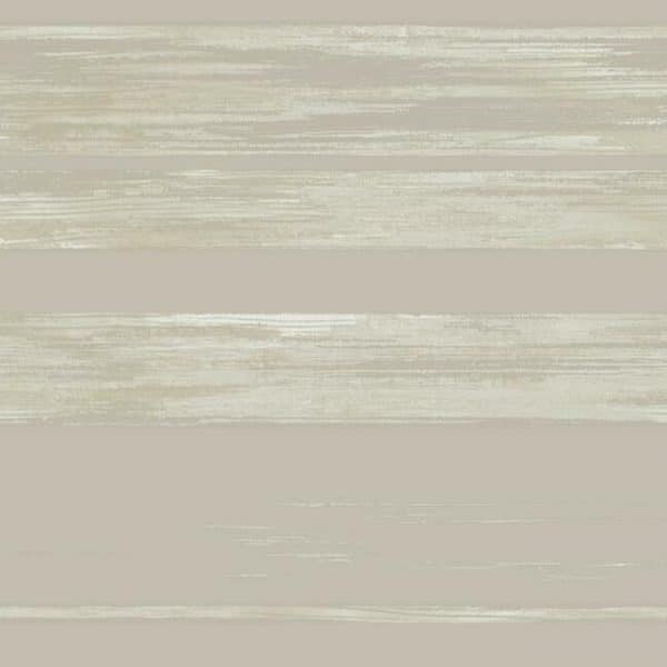 Papel pintado de rayas en color marrón grisáceo Horizontal Dry Brush KT2153