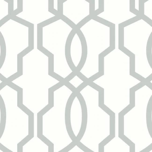 Papel pintado de trellis en color gris Hourglass Trellis GM7517