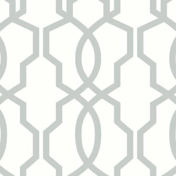 Papel pintado de trellis en color gris Hourglass Trellis GM7517