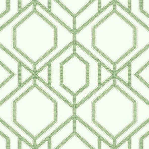 Papel pintado de trellis en color verde Sawgrass Trellis TC2631