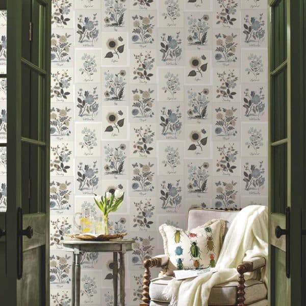 Papel pintado office en color beige Botanical Prints RP7336