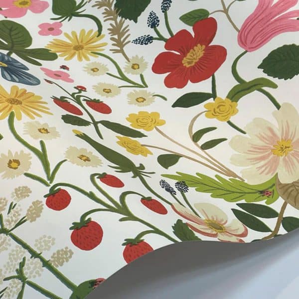 Papel pintado estampado floral multicolor Strawberry Fields RP7354W1