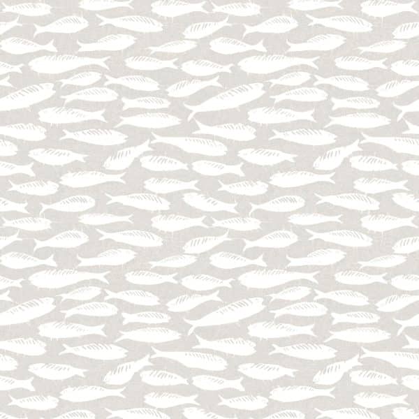 Papel pintado de peces en color gris Flora y Fauna 3122-10500