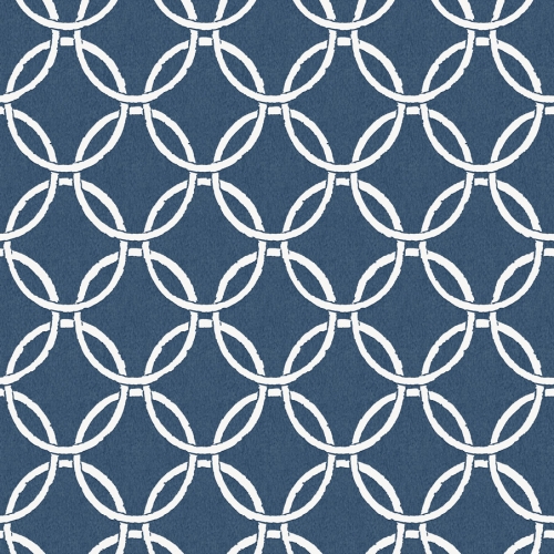 Papel pintado geométrico en color azul Flora y Fauna 3122-11002