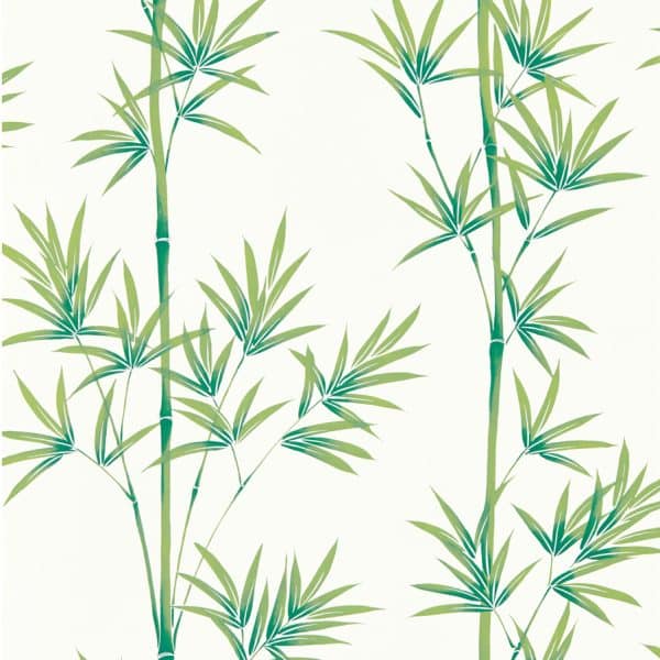 Papel pintado de bambú en color verde Isabella HDHW112915