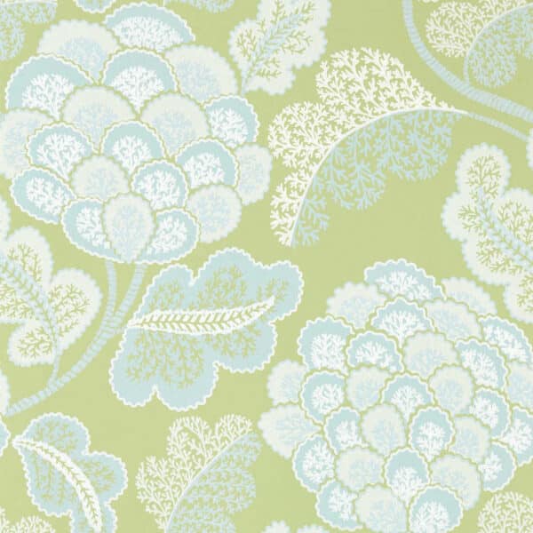 Papel pintado estampado floral verde Flourish HQN3112937