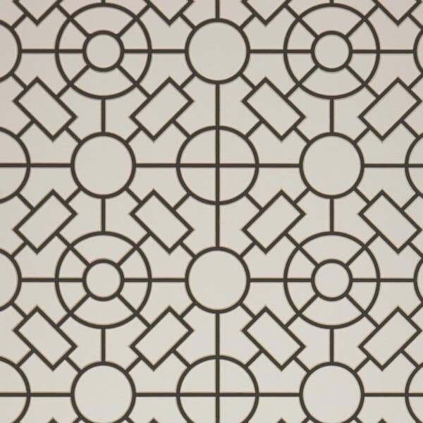 Papel pintado de geométrico trellis en color beige Knot Garden W7455-05