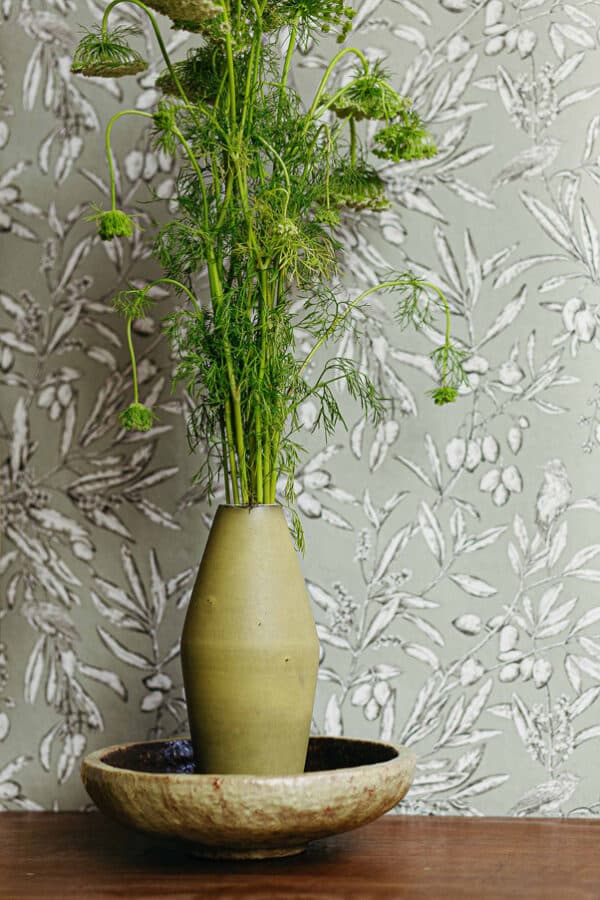 Papel pintado bicolor Aceituna Silvestre-Verde claro A00502