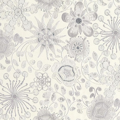 Papel pintado de estampado floral color gris Magic Garden 10311