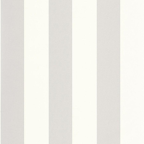 Papel pintado de rayas en color gris Wide Lines 104029001