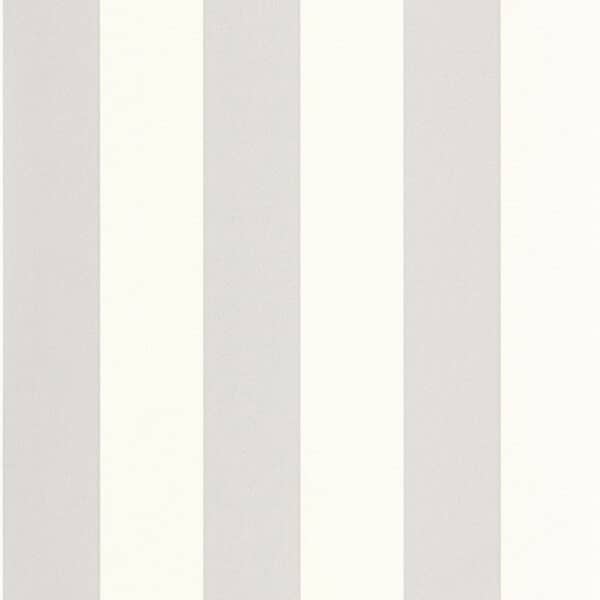 Papel pintado de rayas en color gris Wide Lines 104029001