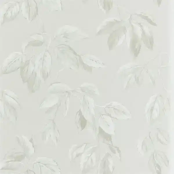 Papel pintado de hojas en color gris Jangal PDG1127/01