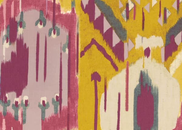 Papel pintado ikat en color amarillo Tribu 6401