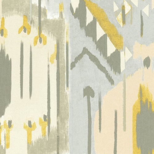 Papel pintado ikat en color gris Tribu 6404