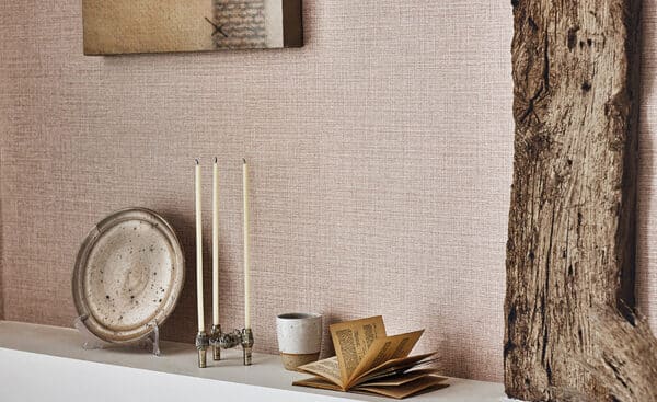 Papel pintado de falso liso en color beige Inez Wallcovering W437/02