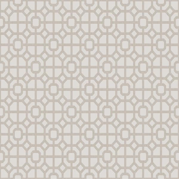 Papel pintado geométrico trellis color gris Hana 1908-3