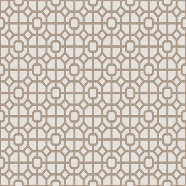 Papel pintado geométrico trellis color beige Hana 1908-4