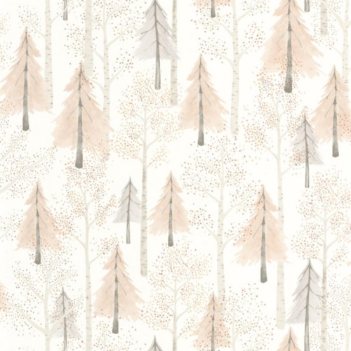 Papel pintado de árboles color beige Walk in the Forest 88241732