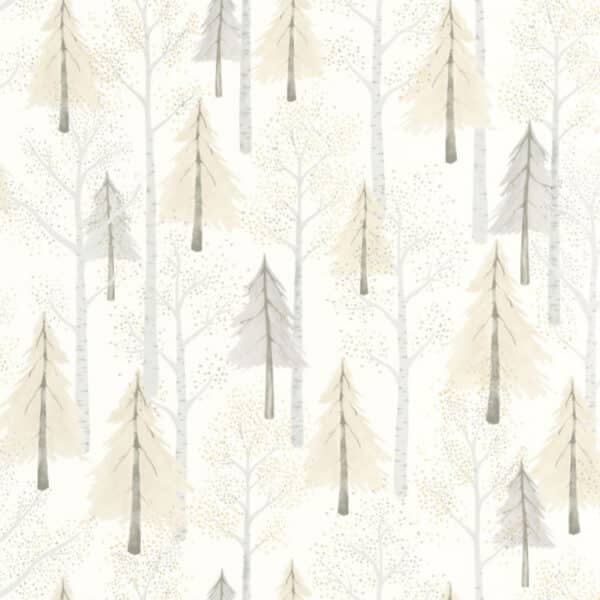 Papel pintado de árboles color gris Walk in the Forest 88249210