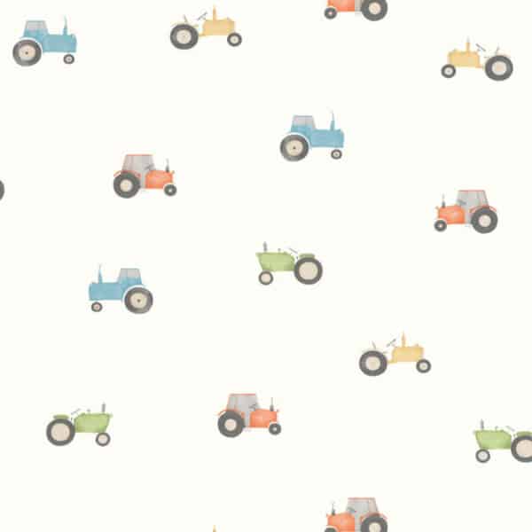 Papel pintado de estampado varios multicolor Vintage Tractor 88368726