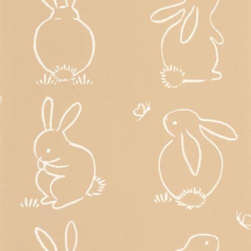 Papel pintado de animales color beige Funny Bunny 88381887