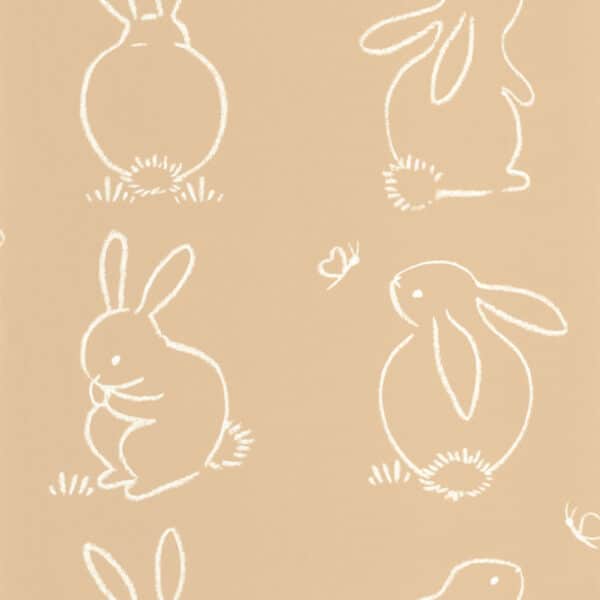 Papel pintado de animales color beige Funny Bunny 88381887