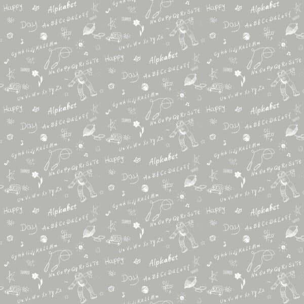 Papel pintado infantil color gris Family 9000-20