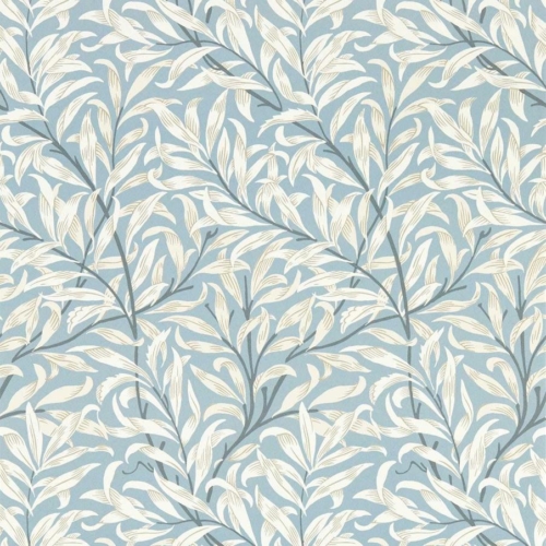 Papel pintado de hojas en color azul Willow Boughs W0172/02