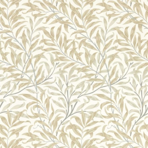 Papel pintado de hojas en color beige Willow Boughs W0172/03