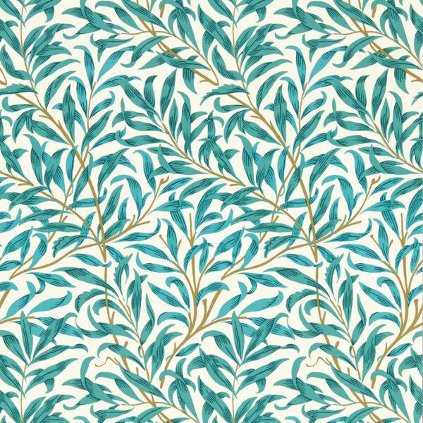 Papel pintado de hojas en color verde Willow Boughs W0172/05