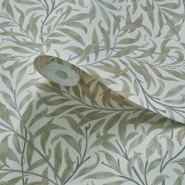 Papel pintado de hojas en color verde Willow Boughs W0172/05