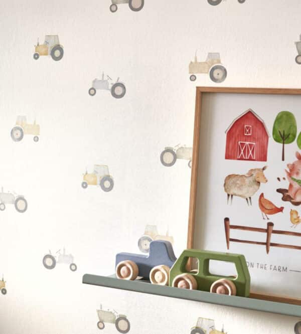 Papel pintado de estampado varios color natural Vintage Tractor 88361974