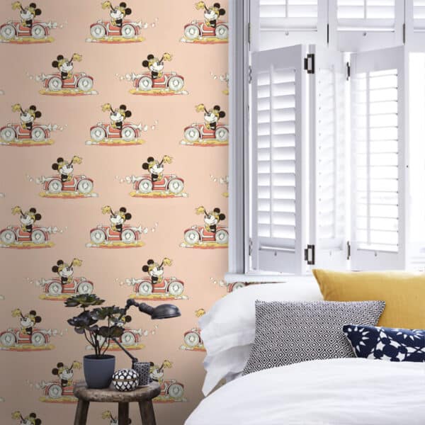 Papel pintado de Minnie en color beige Minnie on the Movie DDIW217270