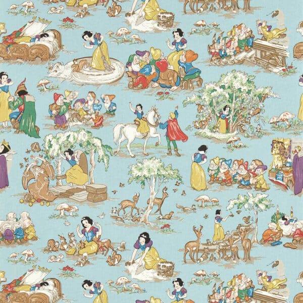 Papel pintado de Blancanieves en color azul Snow White DDIW217274