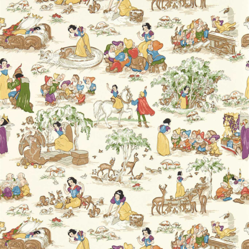 Papel pintado de Blancanieves en color beige Snow White DDIW217275