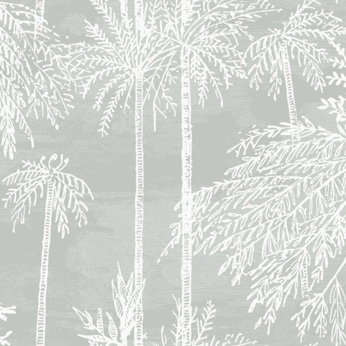 Papel pintado de palmeras en color gris Palm Grove LN40208