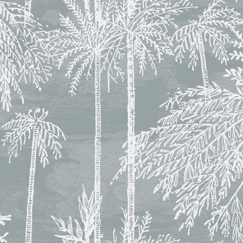 Papel pintado de palmeras en color azul grisaceo Palm Grove LN40218