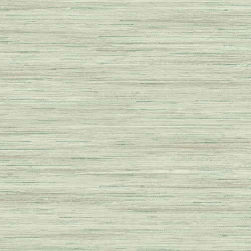 Papel pintado de símil fibras naturales en color verde Loe Santary LN41104