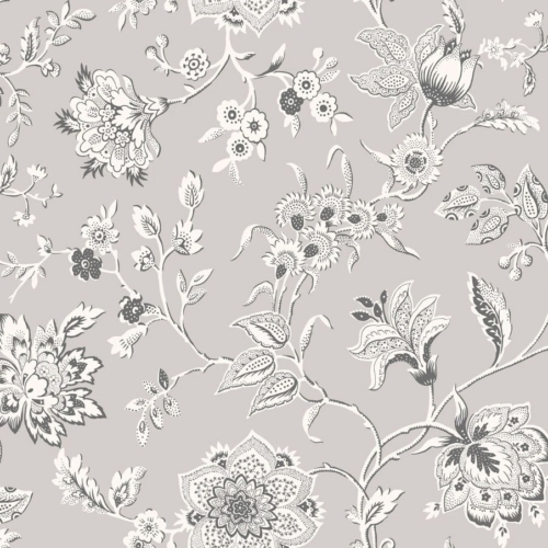 Papel pintado estampado floral en color gris Sutton RT7823